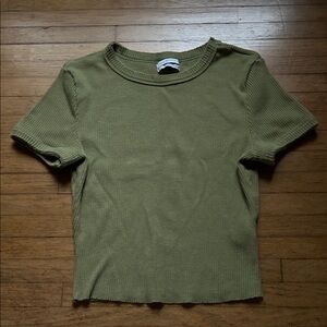 Urban Outfitters Olive Short Sleeve Top